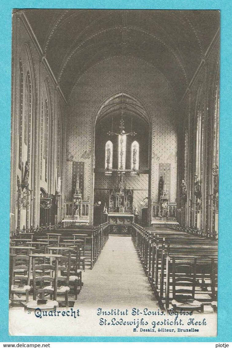 * Kwatrecht - Quatrecht (Wetteren) * (E. Desaix) Institut St Louis, église, Sint Lodewijks Gesticht, Kerk, Old - Wetteren