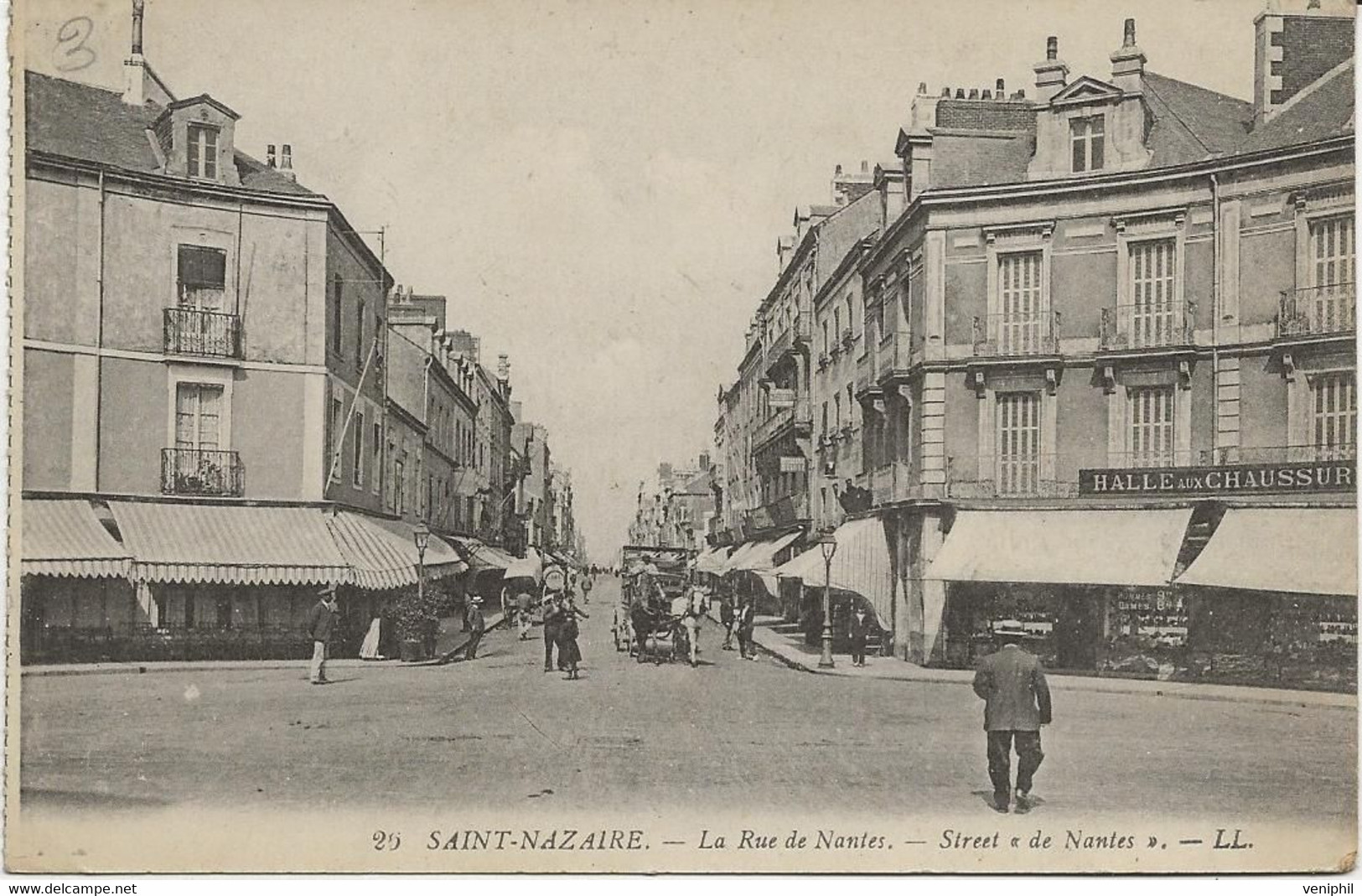 SAINT -NAZAIRE - LA RUE DE NANTES  - ANNEE 1910 - Saint Nazaire