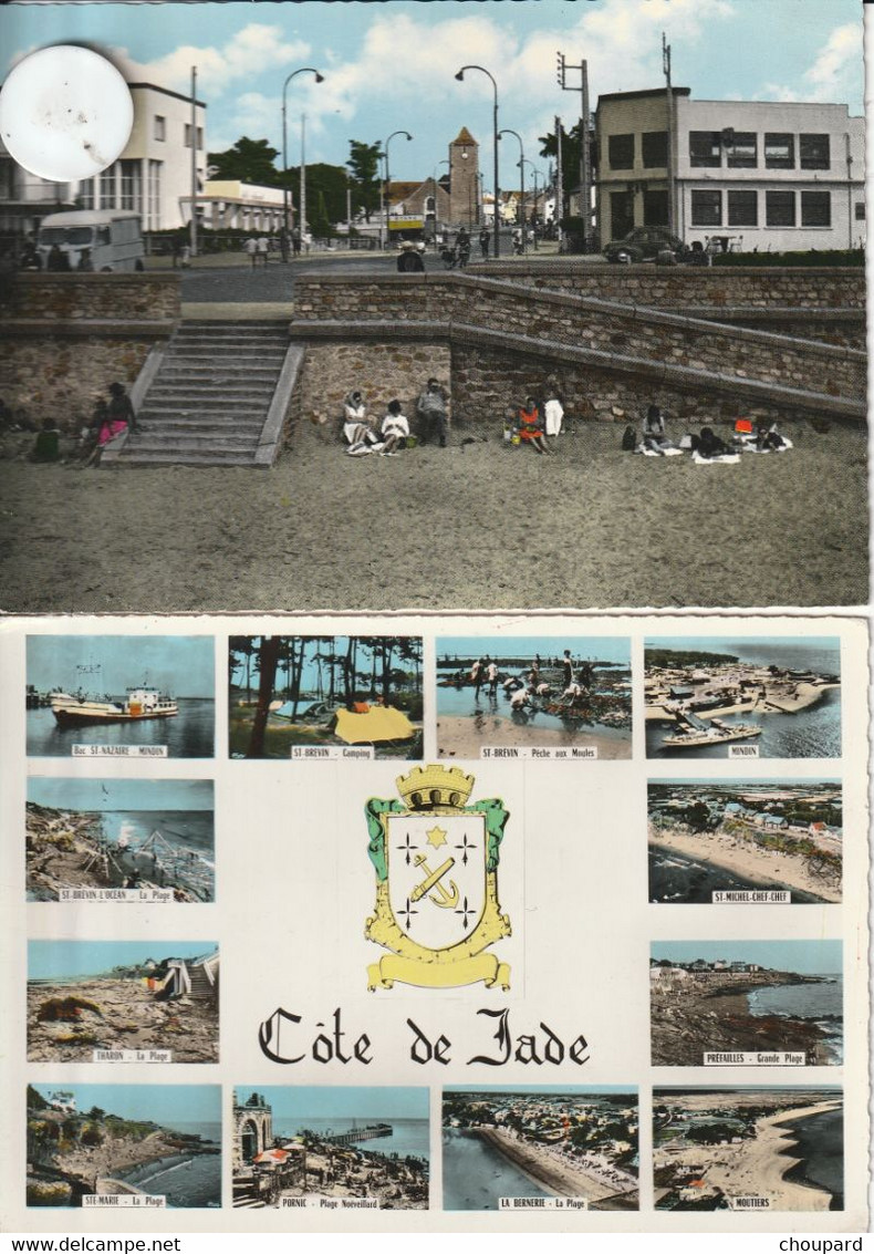 44 - 2  Cartes Postales Semi Modernes De SAINT BREVIN LES PINS   Multi Vues Et L'Entrée De La Plage - Saint-Brevin-les-Pins