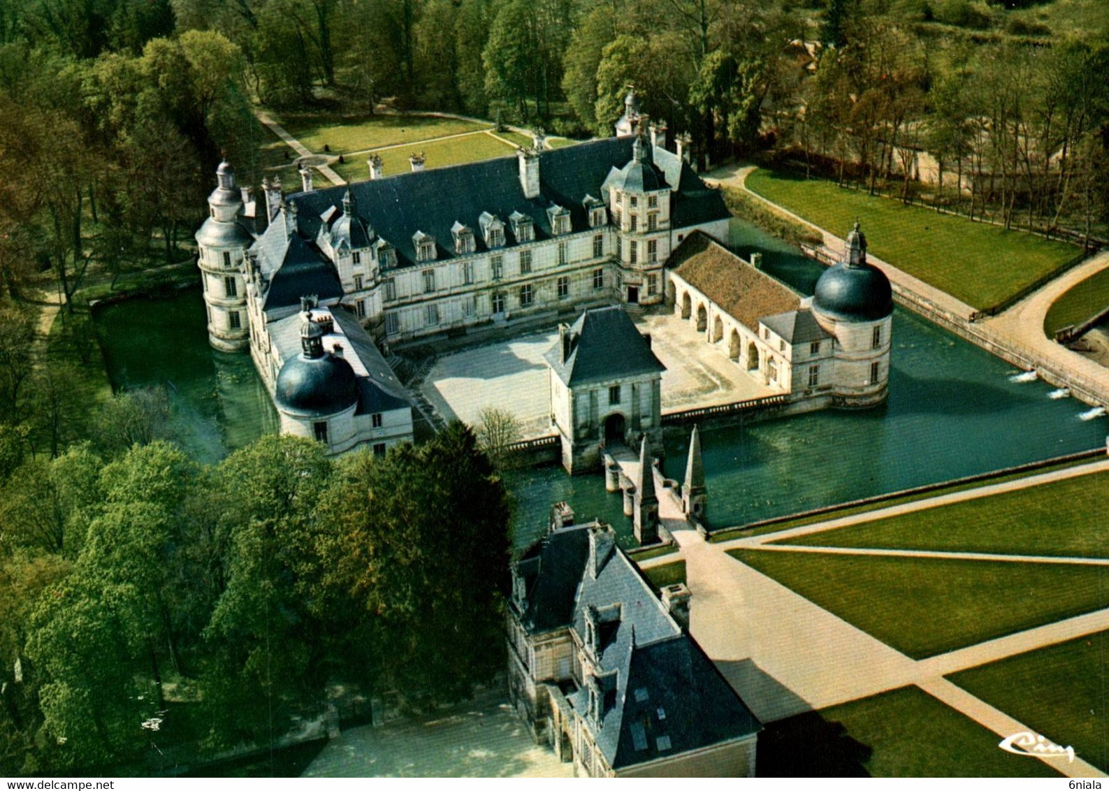 Vue Aérienne Du Château De TANLAY  ( XVIe à XVIIe )  (recto-verso) 89 Yonne - Tanlay