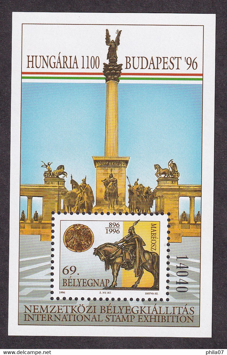 HUNGARY 1996 - International Stamp Exhibition / 2 Scans - Foglietto Ricordo