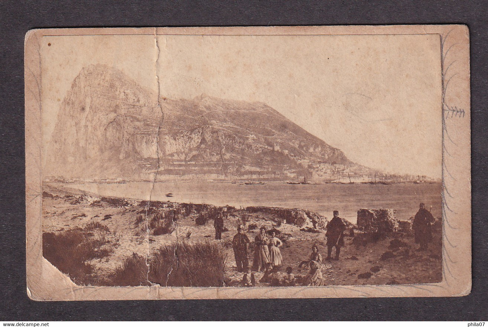 GIBRALTAR - Old And Interesting Photography, Trace Of Vertical Bending. Dimensions Cca 90x60 Mm / 2 Scans - Ohne Zuordnung