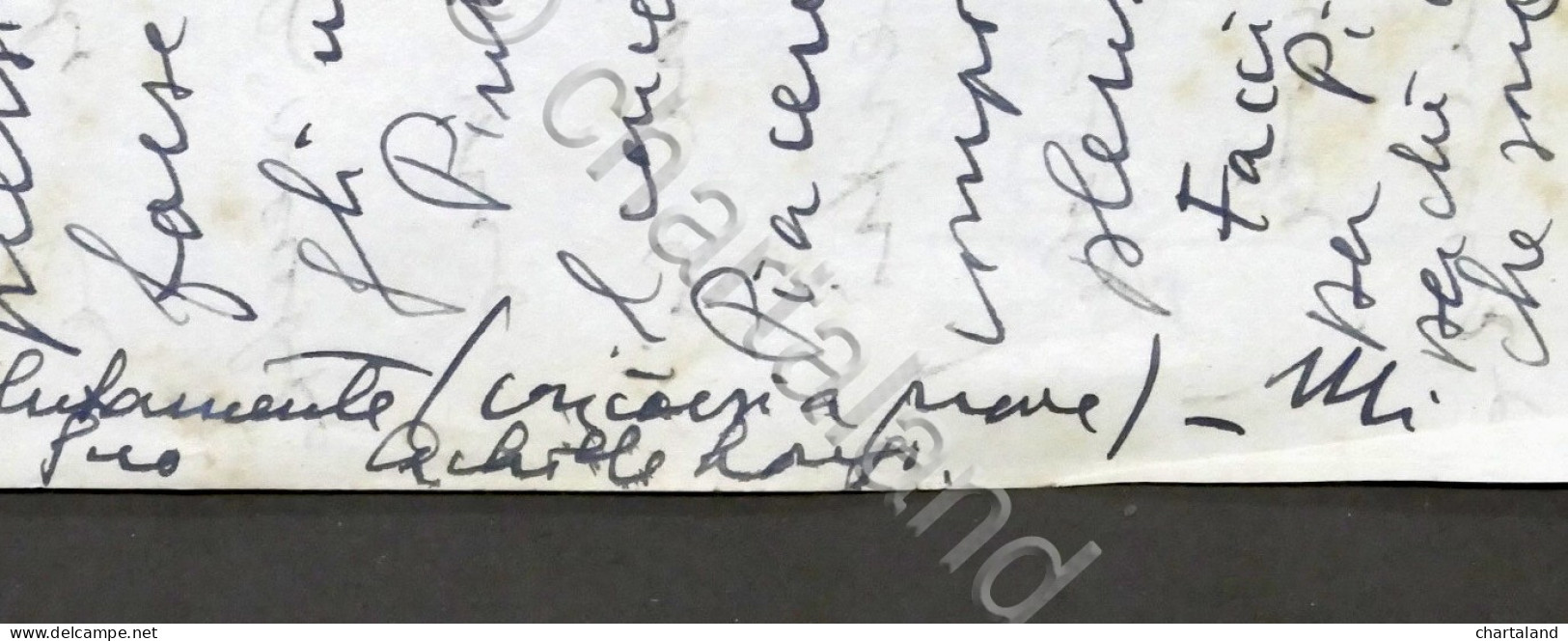 Lotto 4 Lettere Autografo Compositore Achille Longo A Ruggero Maghini - 1937 - Other & Unclassified