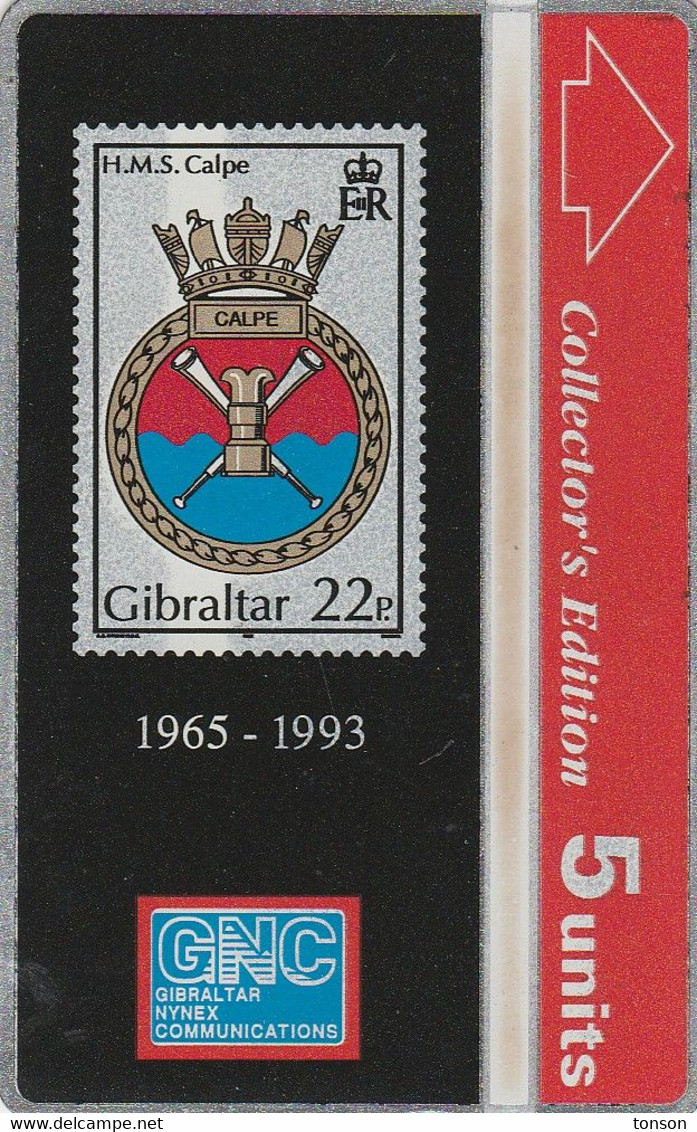 Gibraltar, GIB-23, Hms Calpe Stamp Collectors Ed., Stamp, Mint, 2 Scans. - Gibraltar