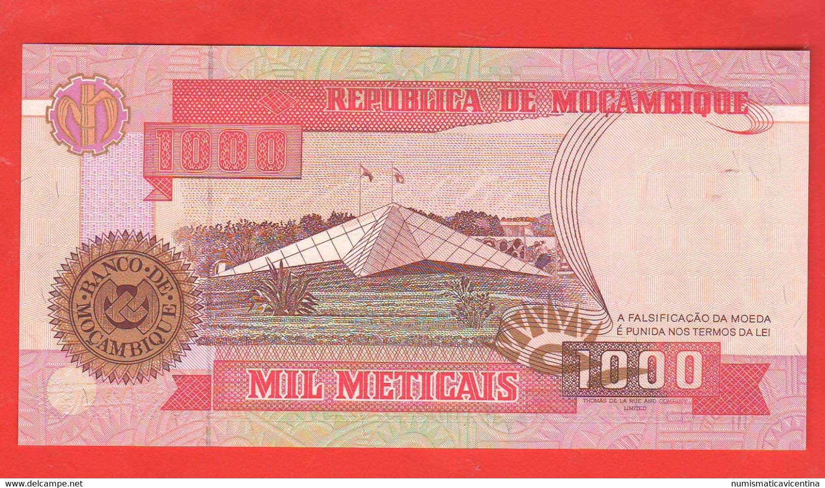 Mozambico Mille Meticais 1991 Banco De Mozambique Mil Meticais 1991 - Mozambique