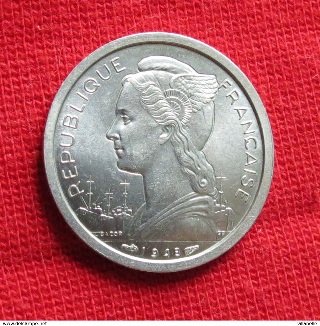 Reunion 1 Franc 1948   Wºº - Riunione