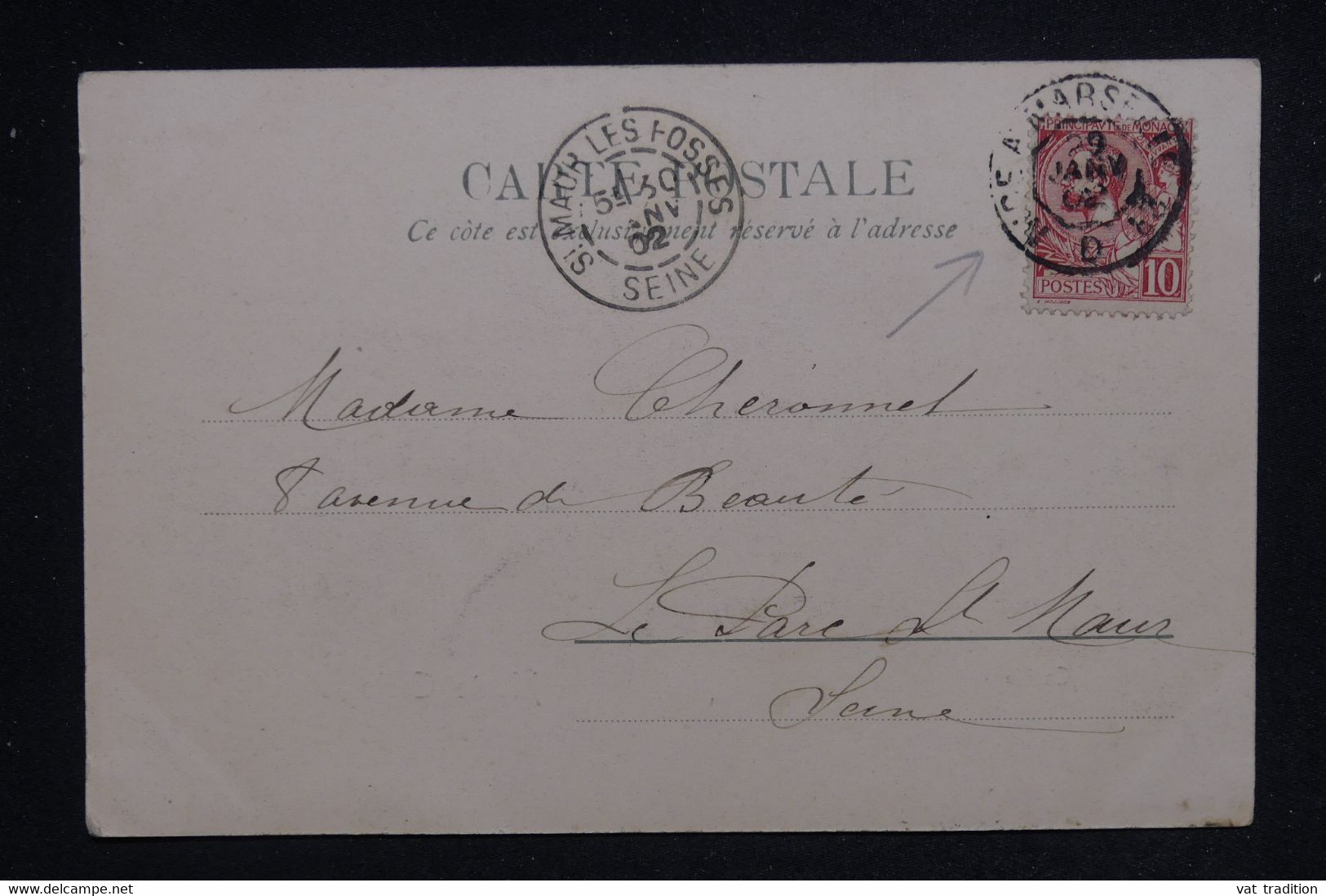MONACO - Oblitération Ambulant " Nice à Marseille " Sur Carte Postale En 1902 - L 124266 - Covers & Documents