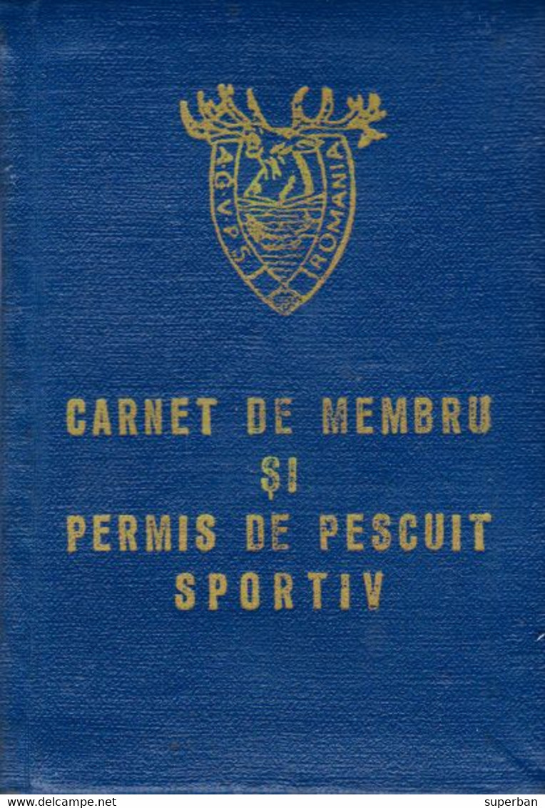 TIMBRES FISCAUX : 4 + 3 TIMBRES Sur PERMIS DE PÊCHE / FISHING CINDERELLA - ROUMANIE / ROMANIA : 1988 - 1991 (aj851) - Fiscaux