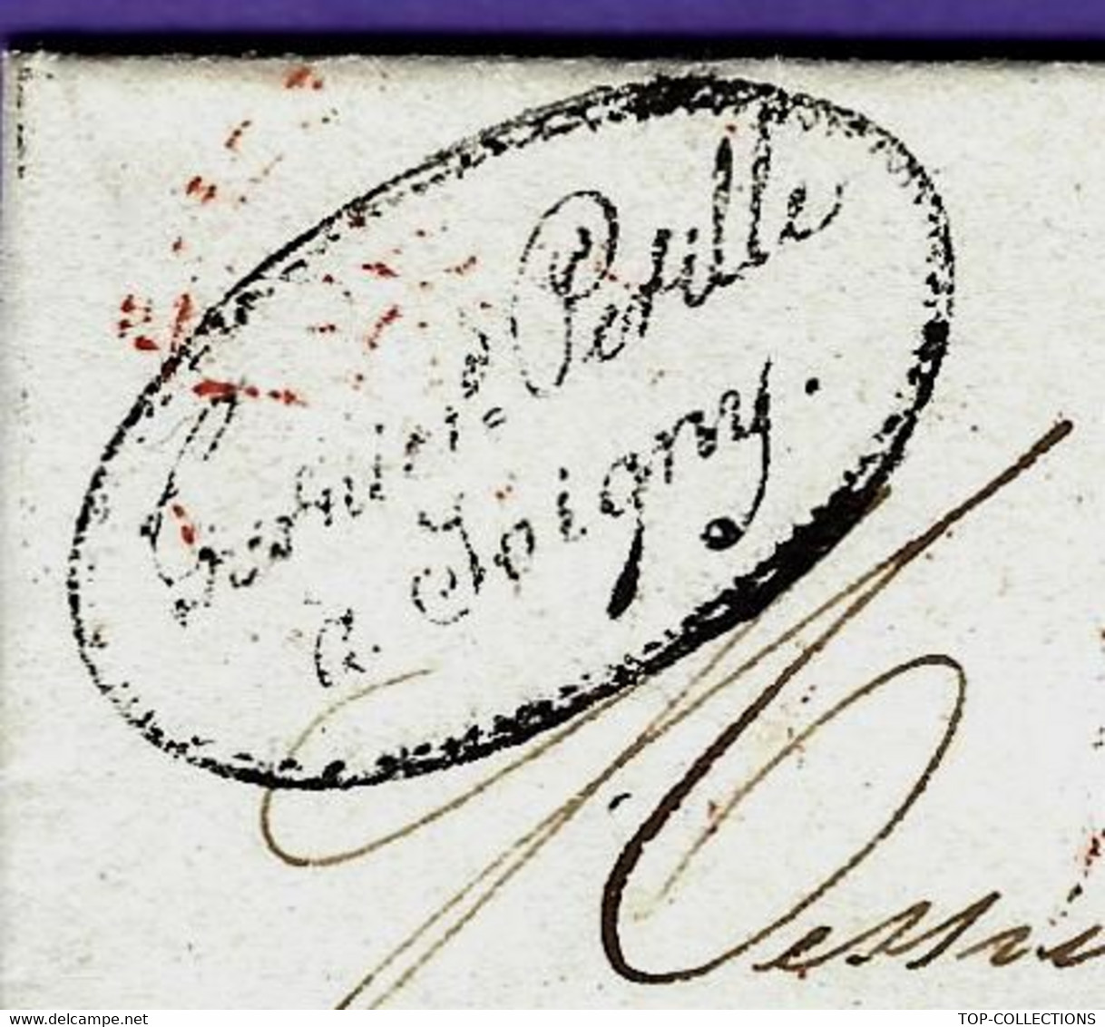 1830  LETTRE "Garnier Petille" à  Joigny Yonne  =>Thuret Banque MAISON CHAUMET Place Vendome Paris V.HISTORIQUE - Historische Documenten