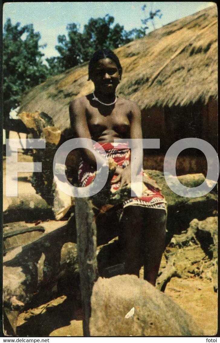 PHOTO POSTCARD FEMME NATIVE AFRICAN WOMAN COSTUME GUINE BISSAU GUINEA  AFRICA AFRIQUE CARTE POSTALE NT8 - Guinea-Bissau