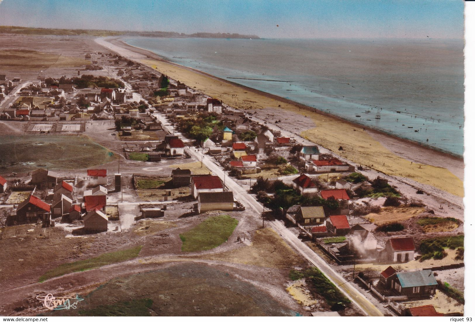 Lot 2 Cp - ST-MARTIN-de-BREHAL - Vue Aérienne De La Plage, Au Loin Granville - Autres & Non Classés