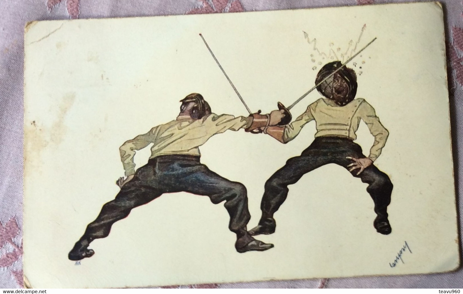 OLD POSTCARD Sports > Fencing  FECHTEN AK 1922 - Escrime