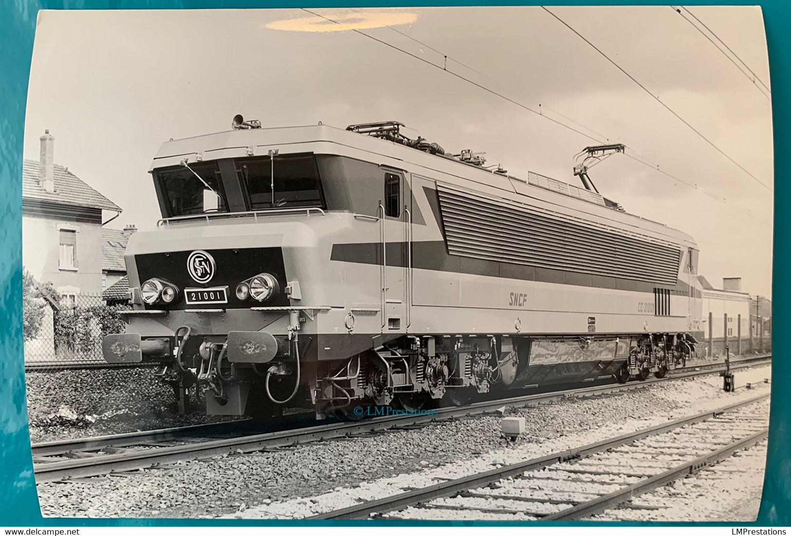 Photo Locomotive SNCF CC 21001 Neuve SE Sud Est France Train Gare Chemin Fer Loco électrique Prototype CC21000 21000 - Trenes