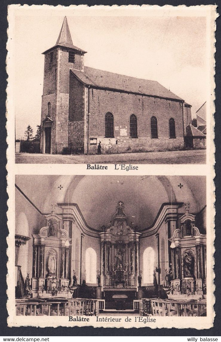 +++ CPA - BALATRE - 2 Vues - Eglise - Intérieur De L'église  // - Jemeppe-sur-Sambre