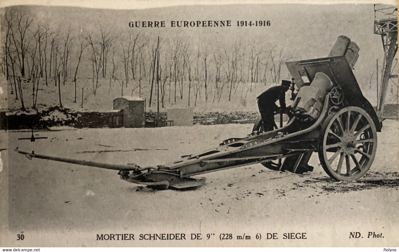 Militaria - Armement - Mortier SCHNEIDER De 9 De Siège - Guerre Européenne 1914 1916 - Ww1 War - Material