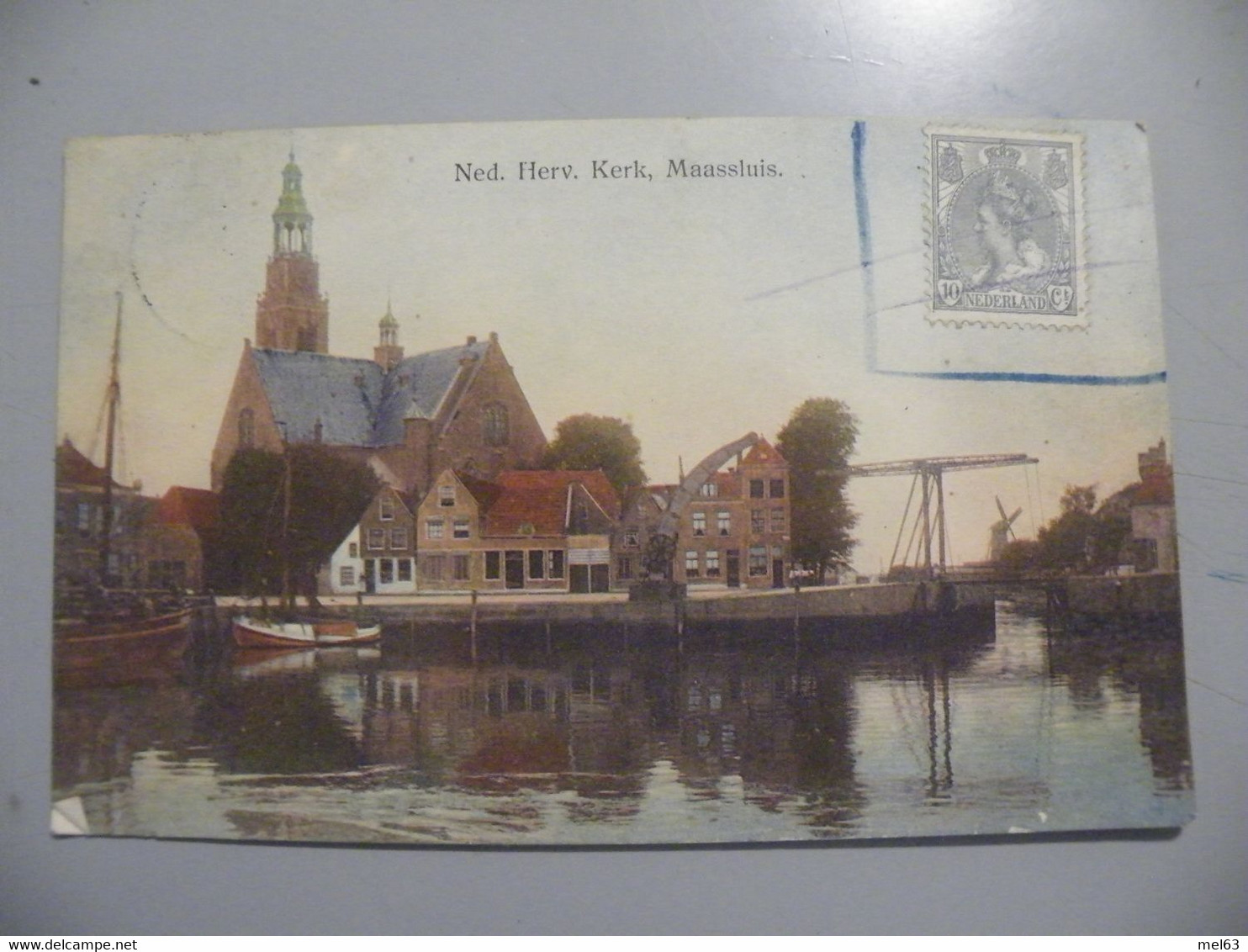 A509. CPA. PAYS-BAS. MAASSLUIS. Ned. Herv. Kerk. . Beau Plan  . Ecrite & Voyagée - Maassluis