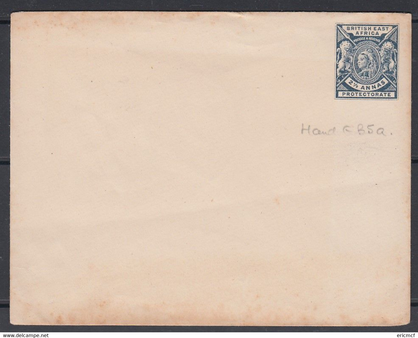 British East Africa QV 2.5A Stationery Envelope Unused - British East Africa