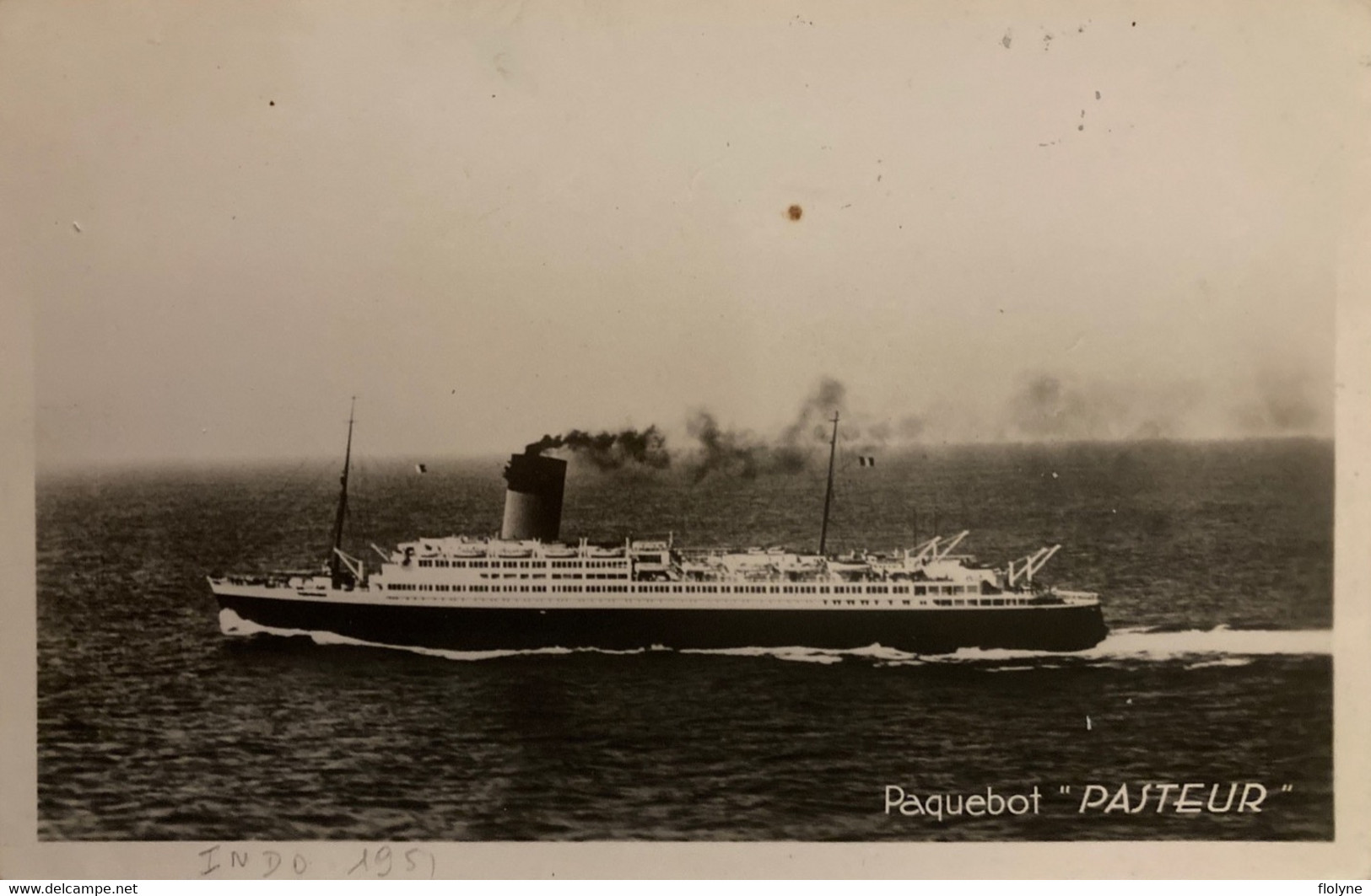 Paquebot PASTEUR - Navire Bateau En Mer - Trajet France Indochine - Paquebots