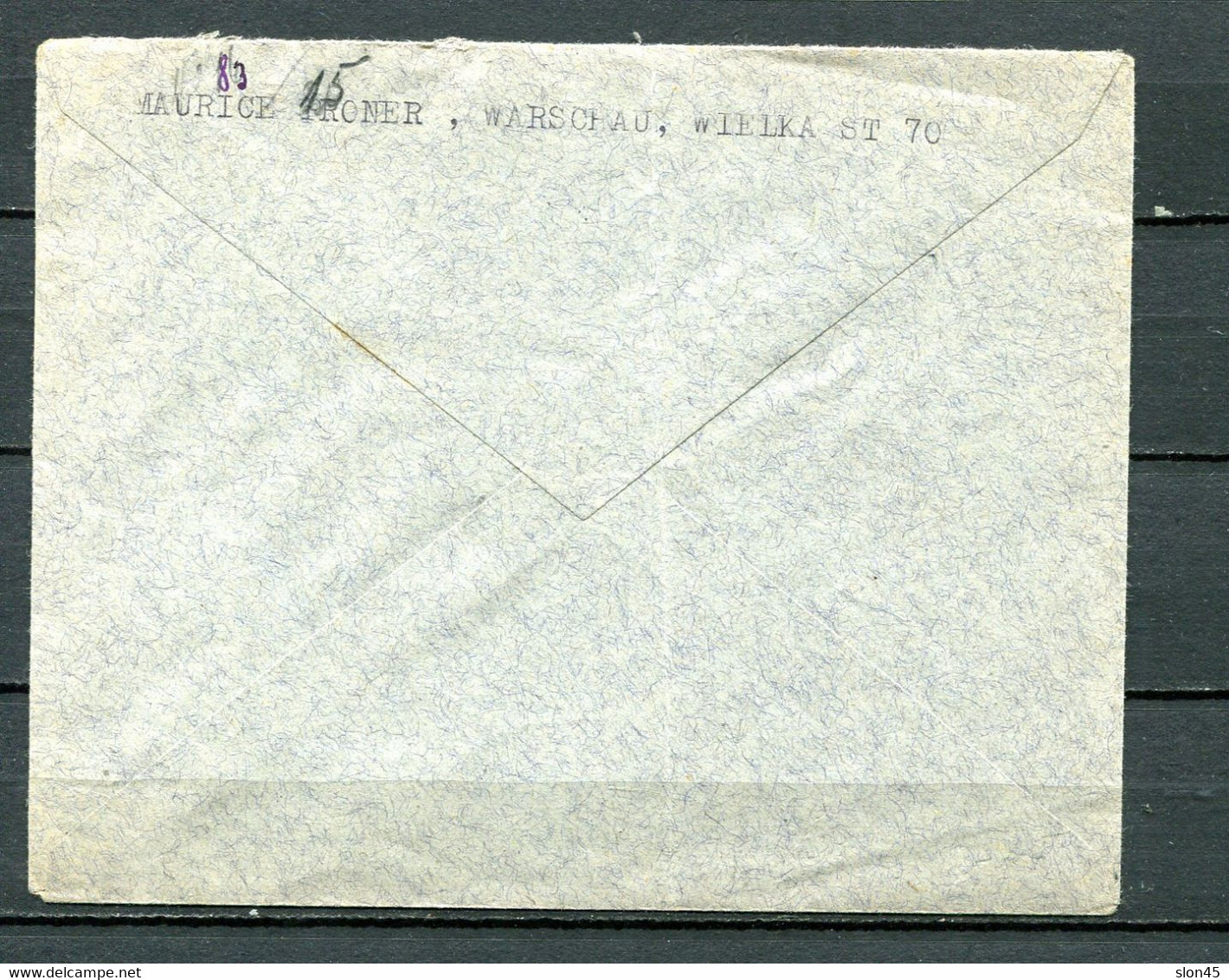 Poland 1916 Local Cover Warsaw Franked With City Stamp Mi 7-8 13273 - Cartas & Documentos