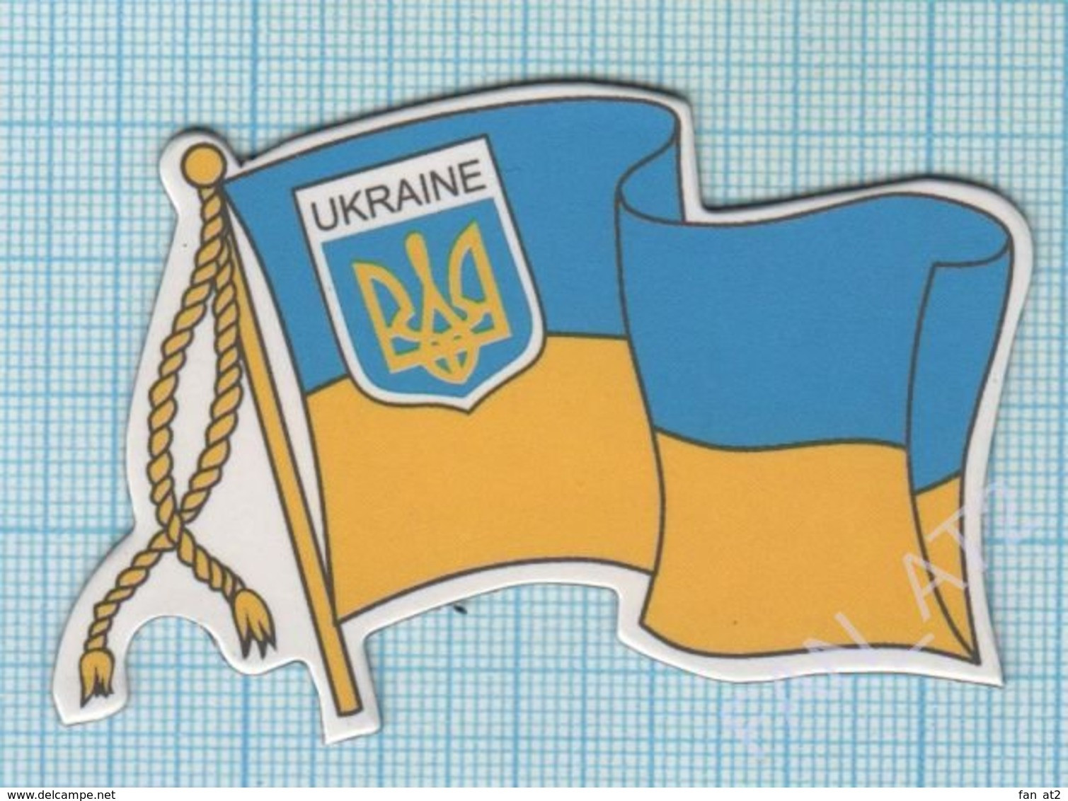 UKRAINE / Flexible Magnet / Coat Of Arms And Flag. Symbolism. - Tourismus