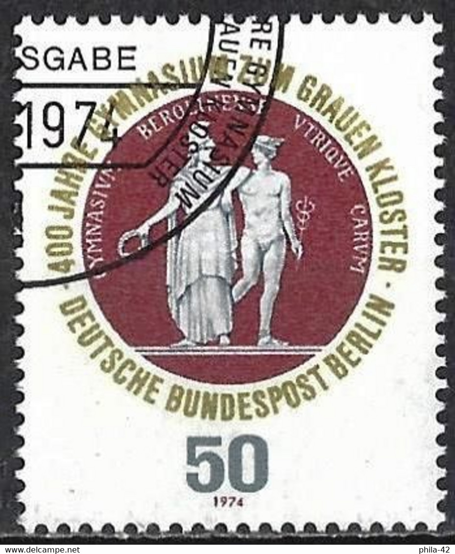 Germany (Berlin) 1974 - Mi 472 - YT 436 ( Athena And Hermes, Seal Of The Berlin High School ) - Gebraucht