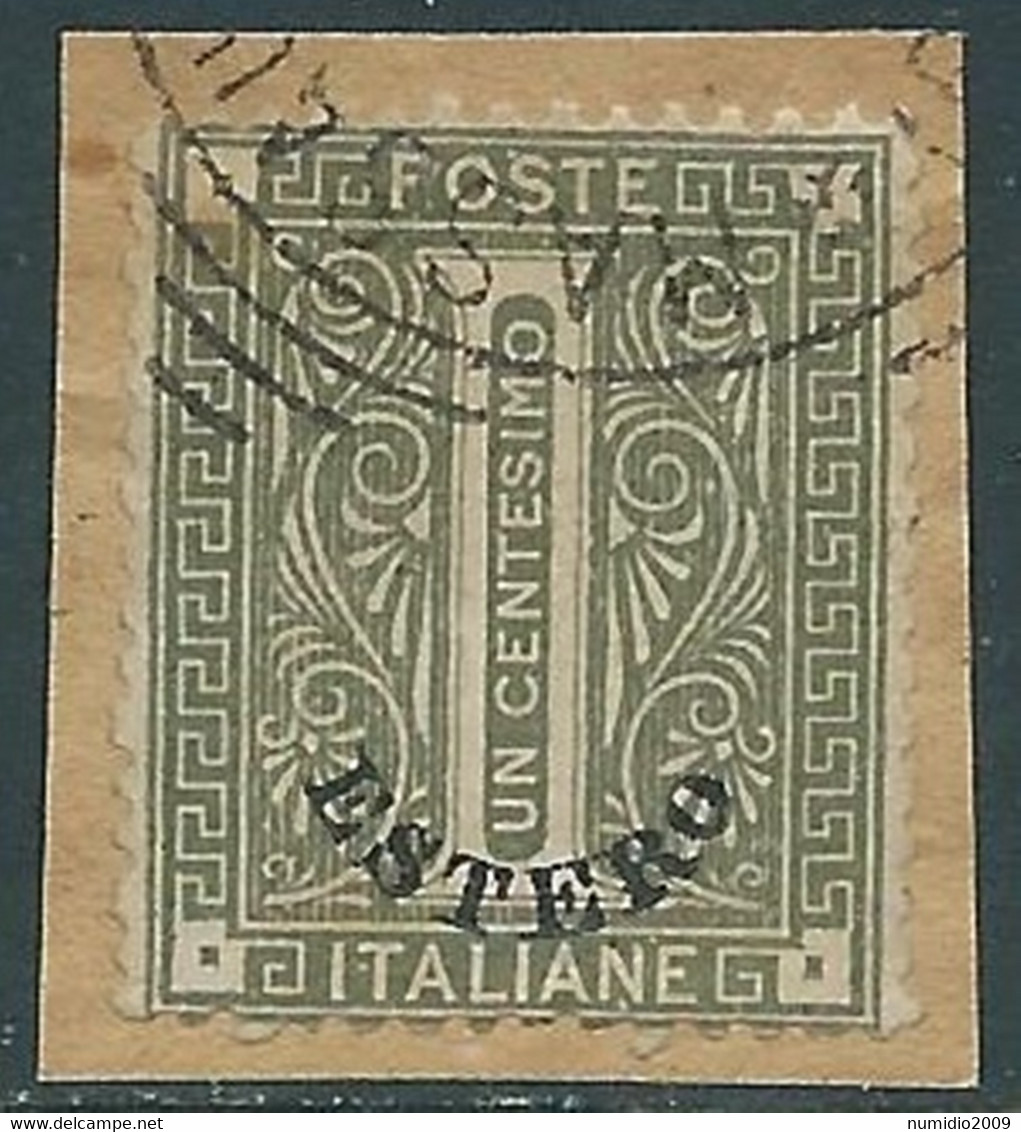 1874 LEVANTE EMISSIONI GENERALI USATO CIFRA 1 CENT - RF16-6 - Algemene Uitgaven