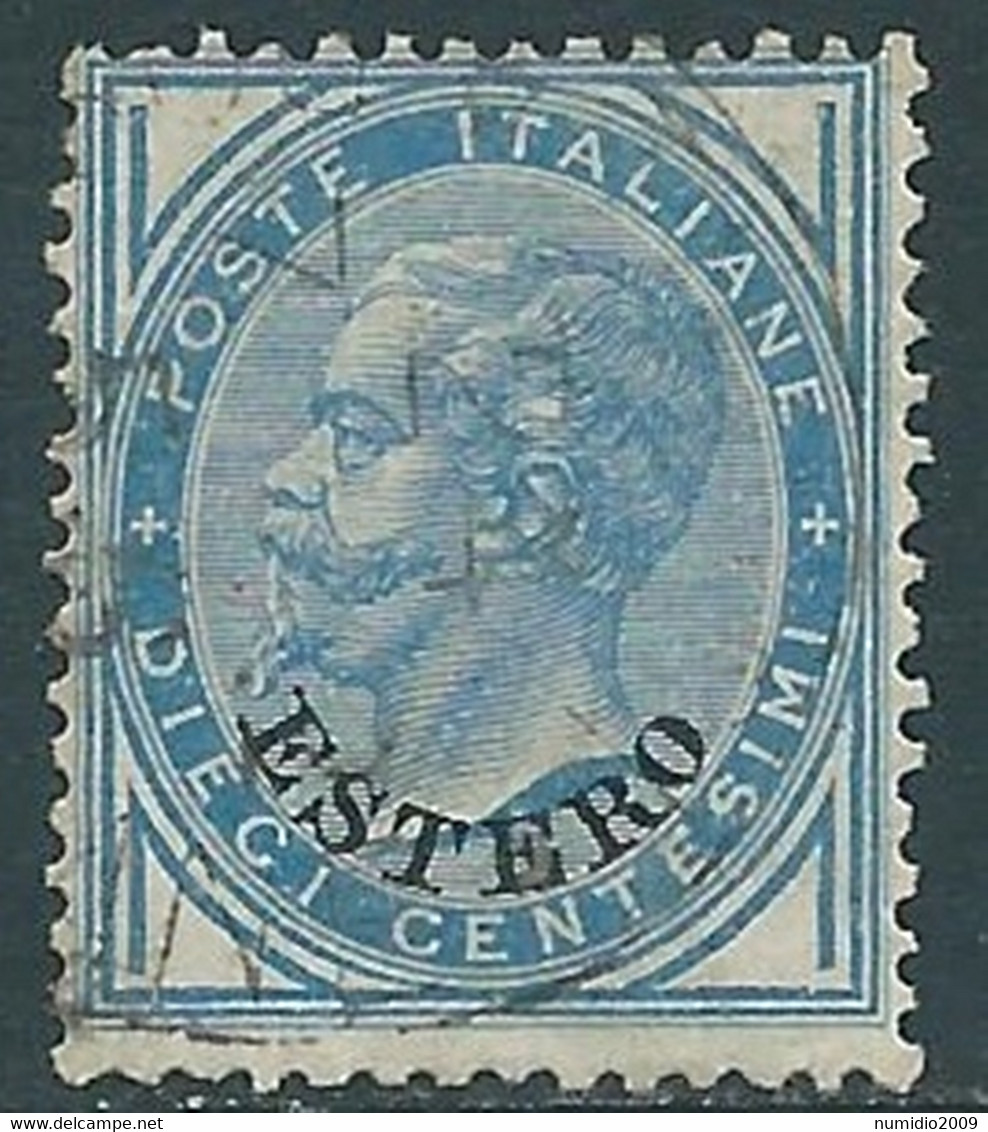 1878-79 LEVANTE EMISSIONI GENERALI USATO EFFIGIE 10 CENT - RF16-5 - Algemene Uitgaven