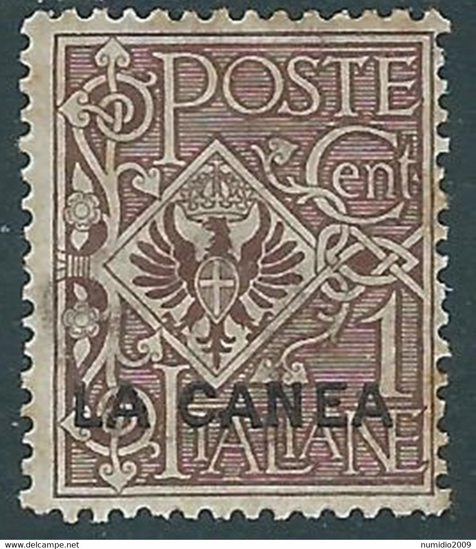 1905 LEVANTE LA CANEA AQUILA 1 CENT MH * - RF42-4 - La Canea