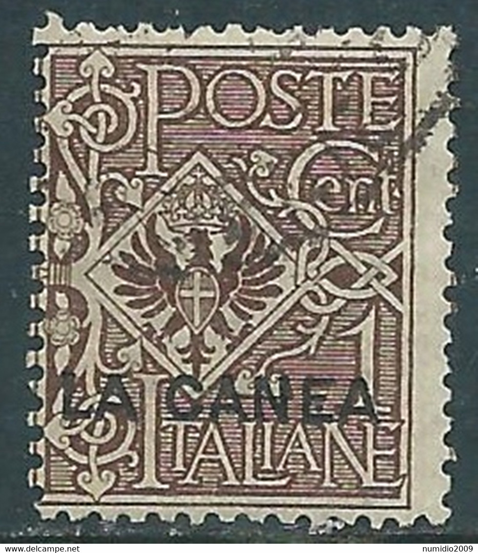 1905 LEVANTE LA CANEA USATO AQUILA 1 CENT - RF16-7 - La Canea