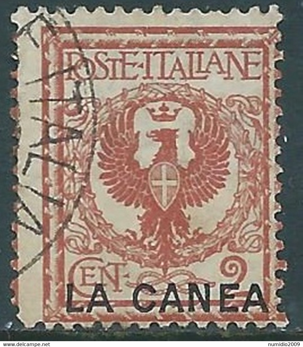 1905 LEVANTE LA CANEA USATO AQUILA 2 CENT - RF16-8 - La Canea
