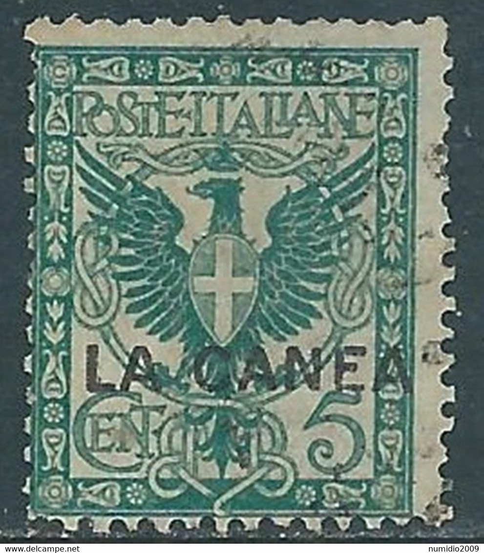 1905 LEVANTE LA CANEA USATO AQUILA 5 CENT - RF16-6 - La Canea