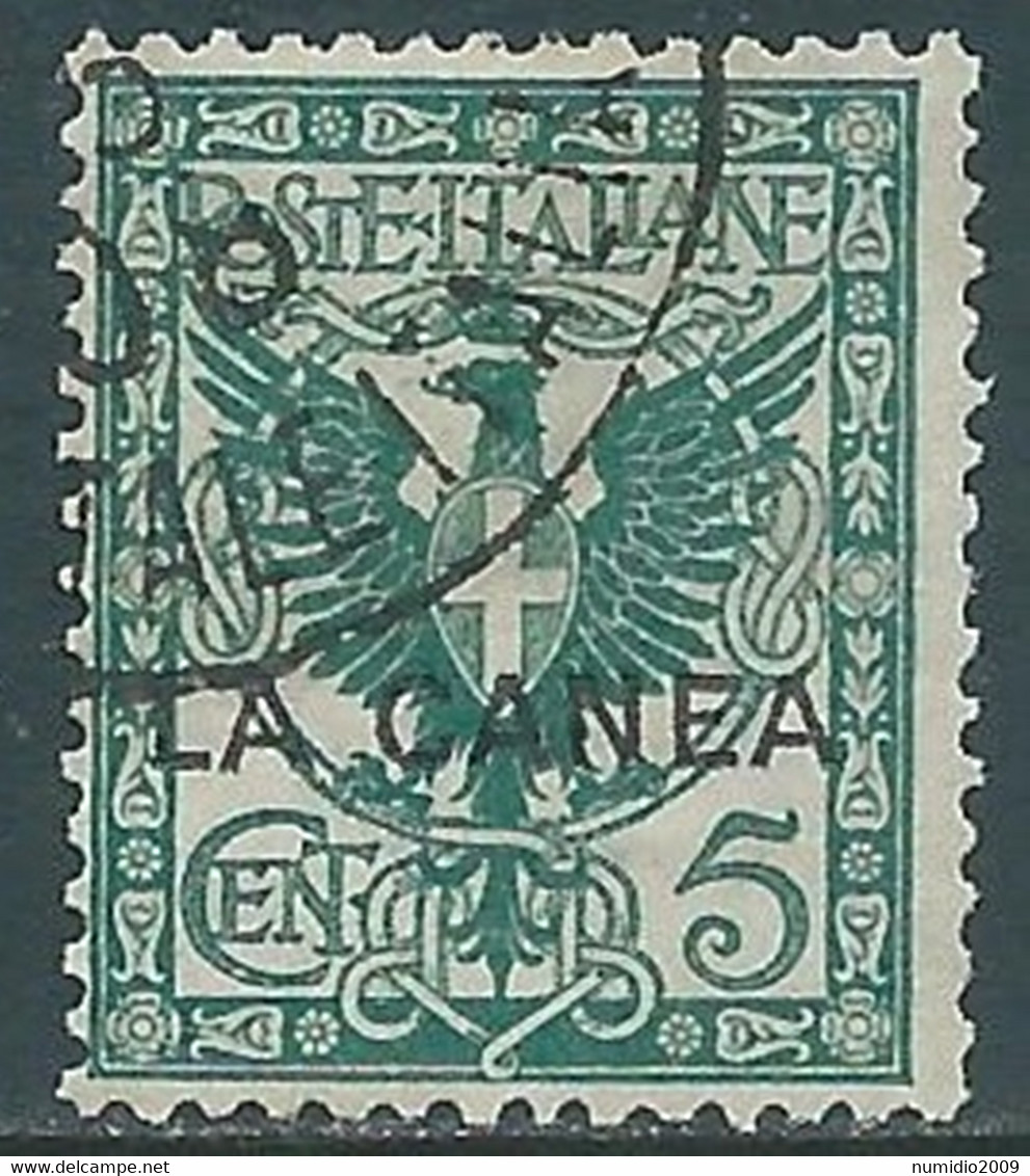 1905 LEVANTE LA CANEA USATO AQUILA 5 CENT - RF16-7 - La Canea