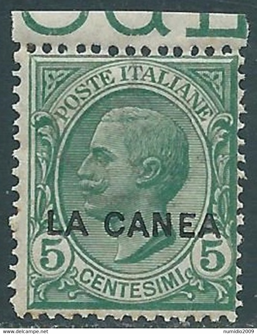 1907-12 LEVANTE LA CANEA EFFIGIE 5 CENT MNH ** - RF42-3 - La Canea