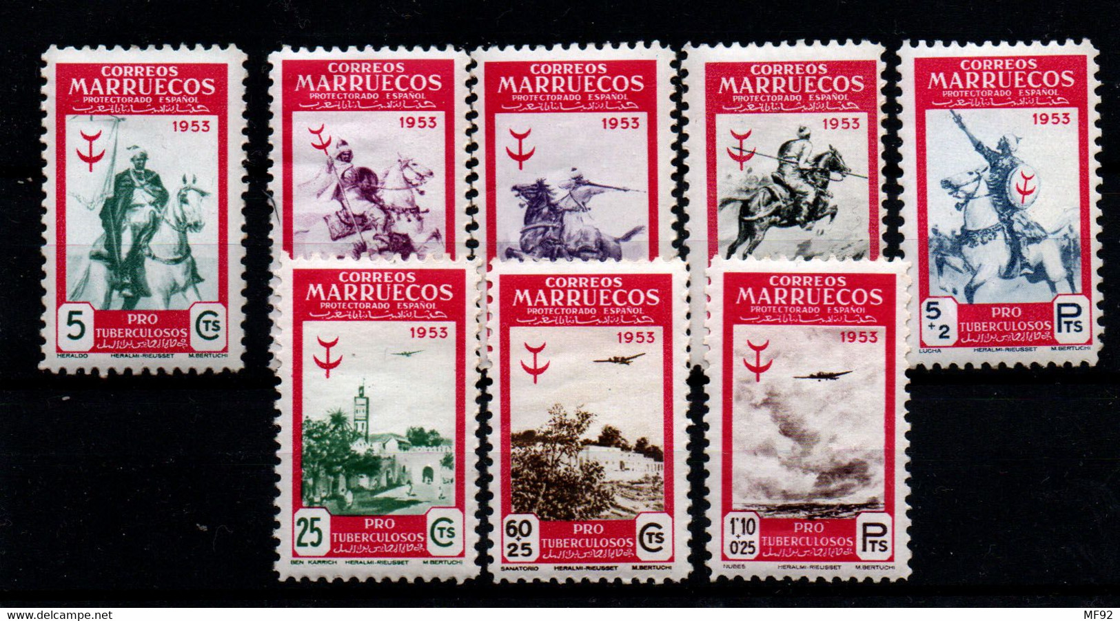 Marruecos Español Nº 374/81. Año 1953 - Marruecos Español