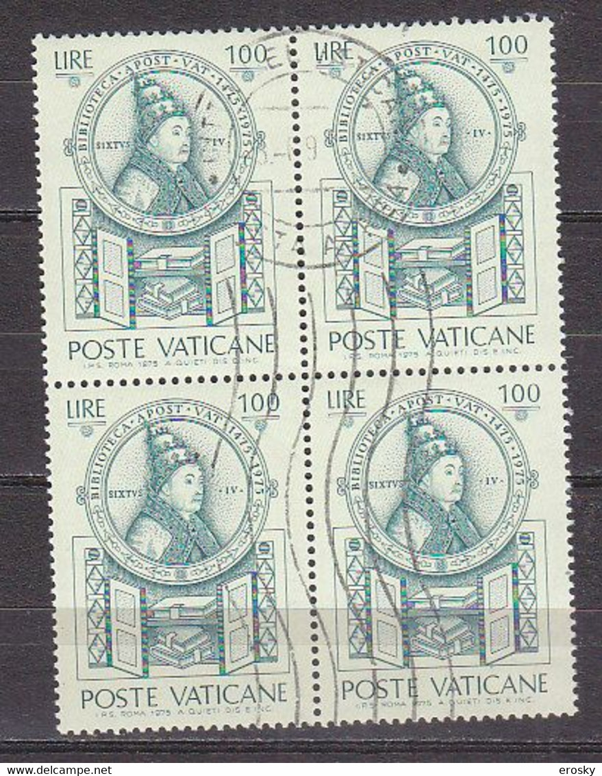 Z1848 - VATICANO SASSONE N°586 - VATICAN Yv N°604 Quartina Bloc - Oblitérés