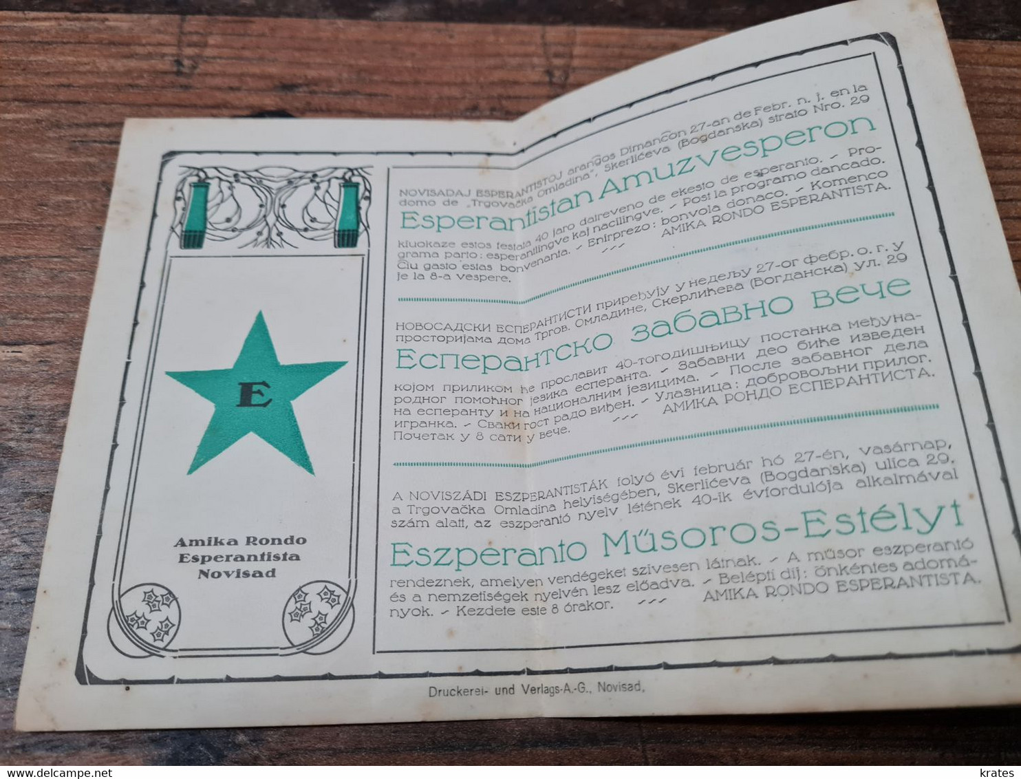 Postcard - Illustrators, Esperanto        (30424) - Esperanto