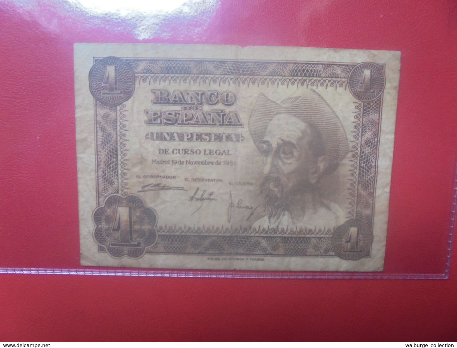 ESPAGNE 1 PESETA 1951 Circuler (L.5) - 1-2 Pesetas