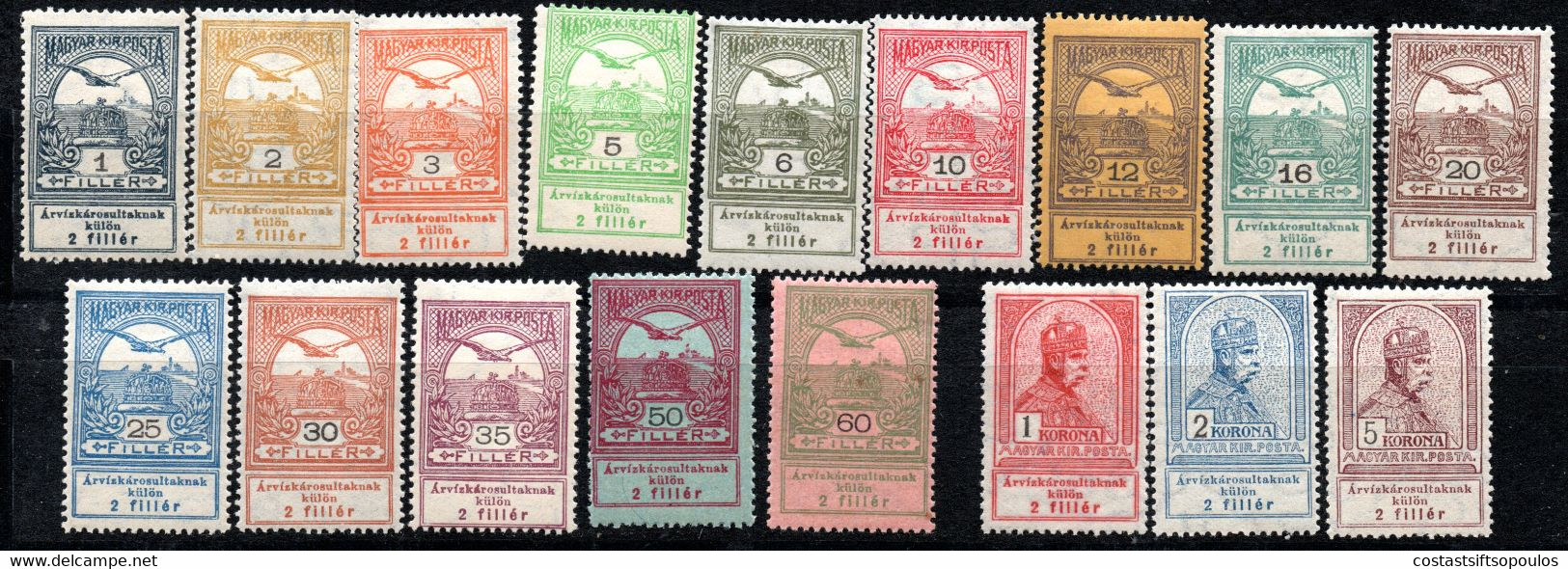 935.HUNGARY.1913 FRANZ JOSEF I,SC. B1-B17,MICH.138-144 MH - Unused Stamps