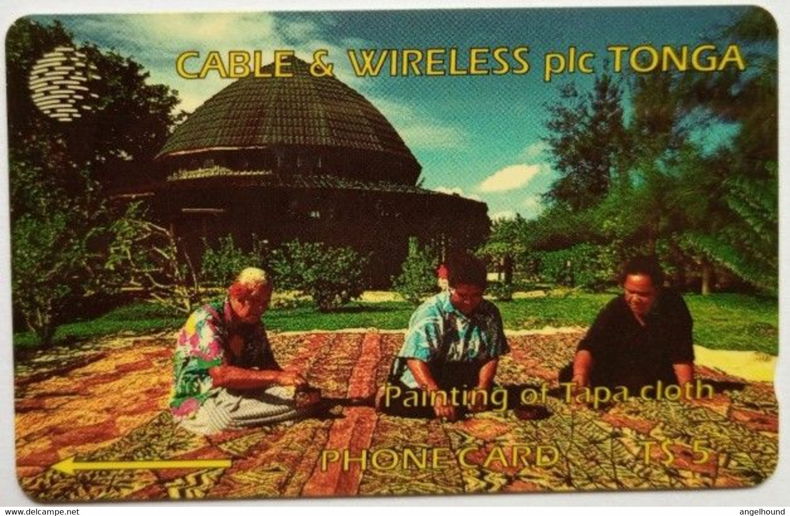 Tonga Cable And Wireless 1CTGA T$5 " Painting Of Tapa Cloth " - Tonga