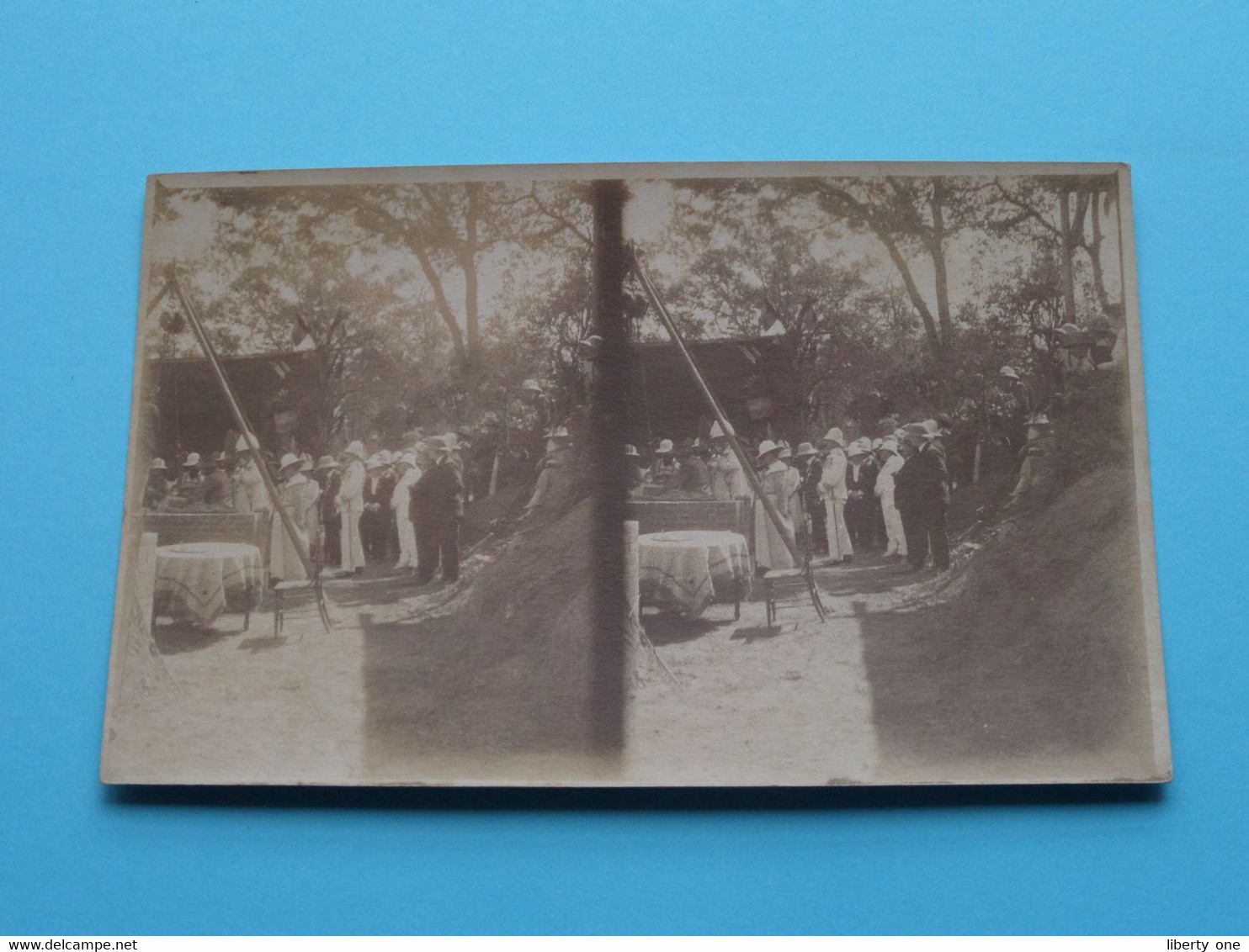 2 X Photo Carte Postale Stéréo De CONGO > Elisabethville > 1921 Avec Le Gouverneur ... ( See/voir Scans Pour Detail ) ! - Kinshasa - Leopoldville (Leopoldstadt)