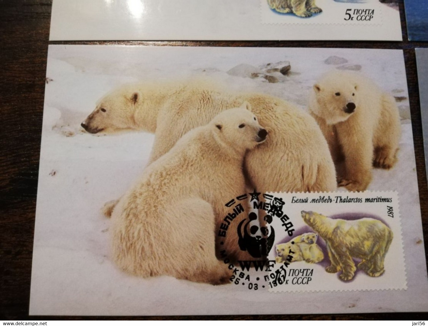 RUSSIA/ USSR  / 4 MAXIMUM CARDS POLAR BEERS   WWF  1987       ** BRIEF 194** - Cartoline Maximum