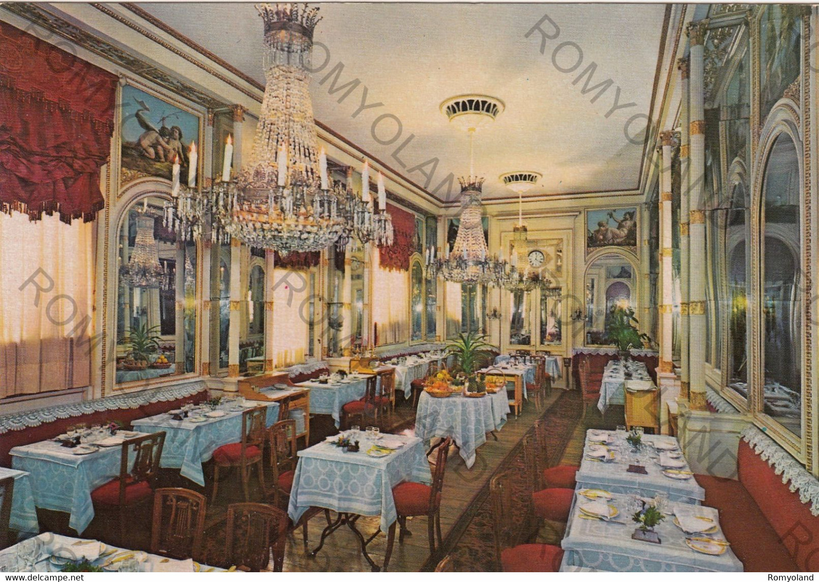 CARTOLINA  TORINO,PIEMONTE,"IL SALONE CAVOUR"-"RISTORANTE DEL CAMBIO",BELLA ITALIA,CULTURA,STORIA,NON VIAGGIATA - Cafes, Hotels & Restaurants