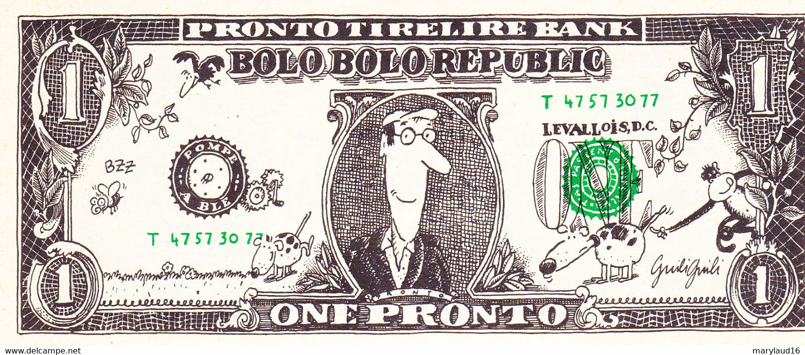 Liasse De 25 Billets De Banque One Pronto - Pronto Tirelire Bank - Bolo Bolo Republic Levallois 92 - Fiktive & Specimen