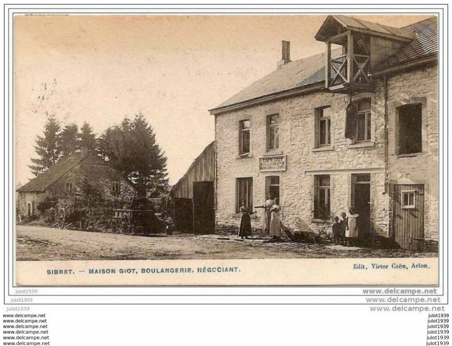 HEINSTERT ..-- SIBRET ..-- En LUXO !! Maison GIOT , Boulangerie . 1909 Vers HEINSTERT ( Mme GOEDERT ) . Voir Verso . ) . - Attert