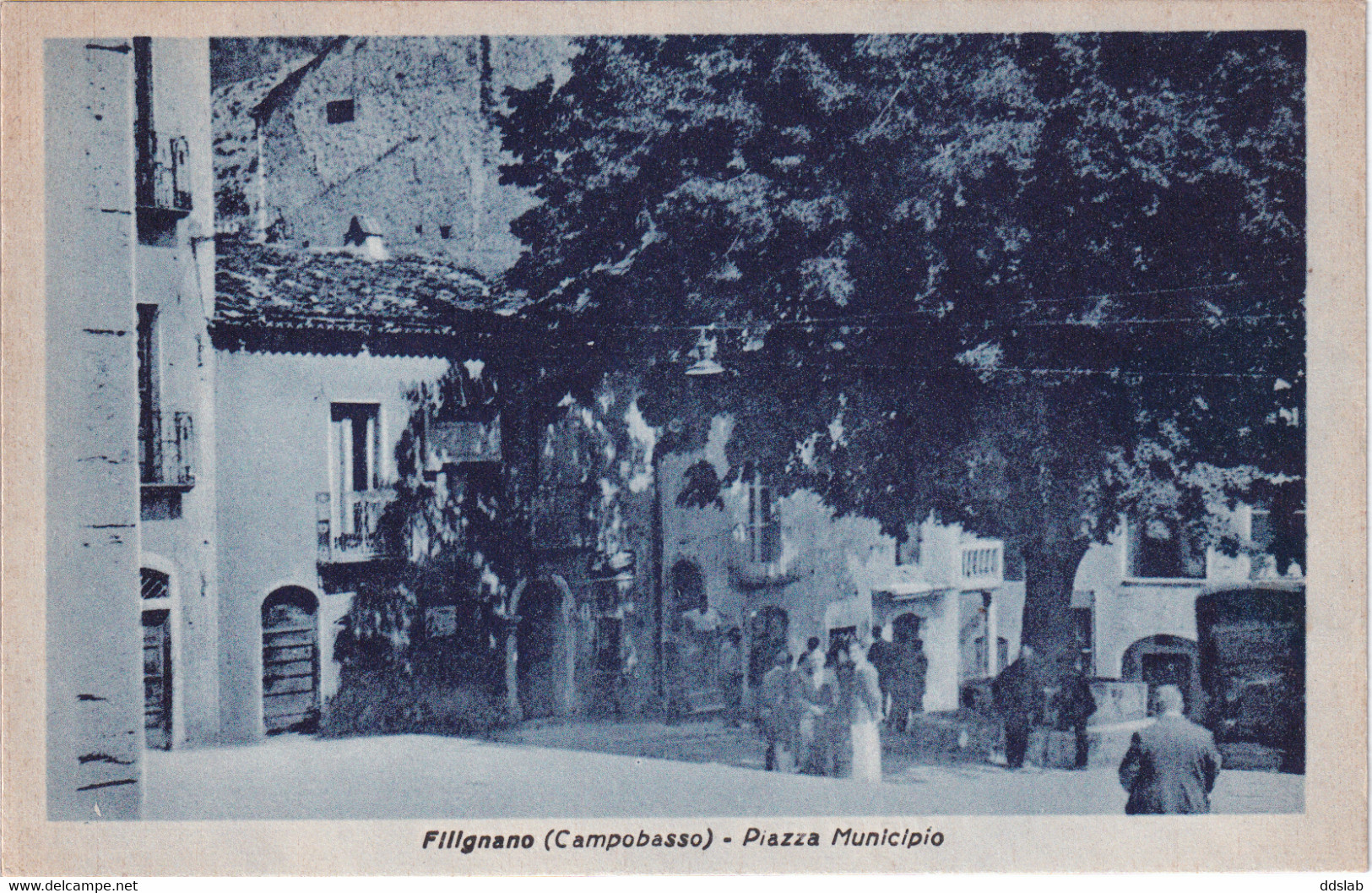 Filignano (Isernia) - Piazza Municipio - Anni '40 - Isernia