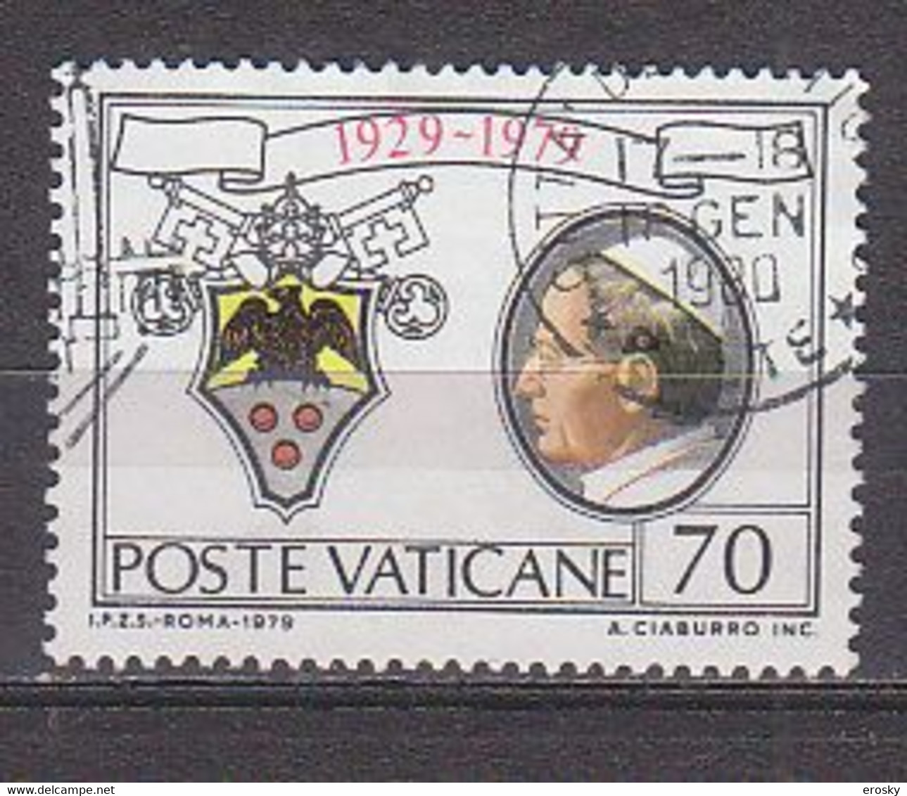 Z1896 - VATICANO SASSONE N°661 - VATICAN Yv N°679 - Usati