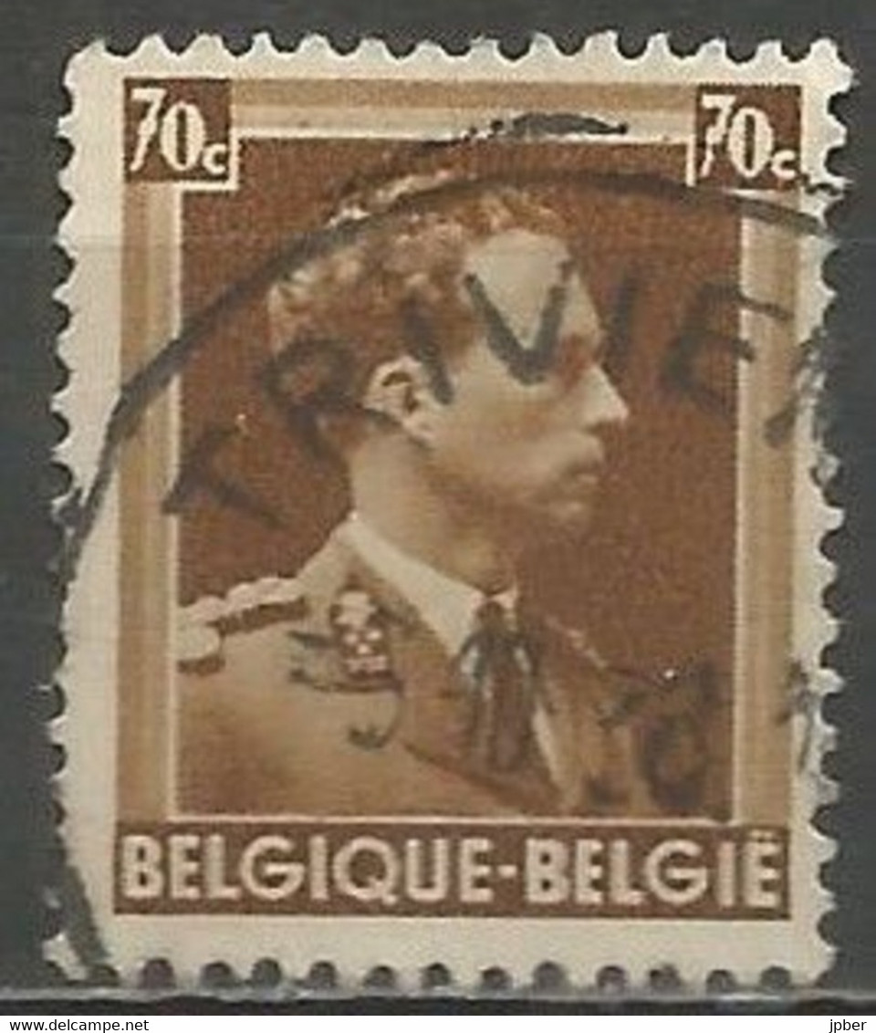 Belgique - Léopold III Col Ouvert N°427 - Obl. TRIVIERES 6/10/1938 - 1936-1957 Collo Aperto