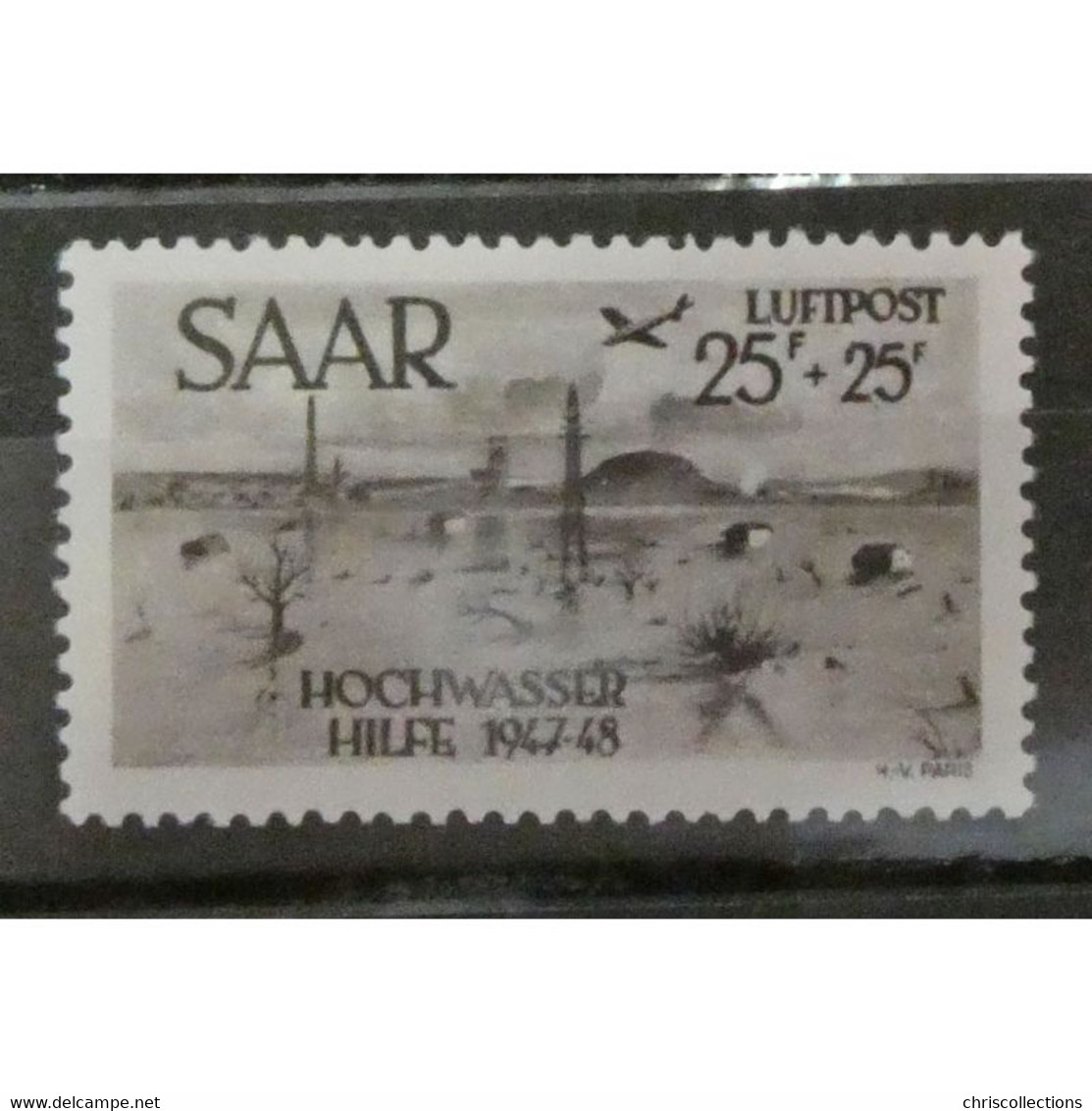 Sarre, Poste Aérienne, N° 12 N** Cote 55€ - Airmail