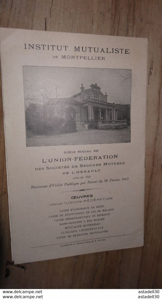 Clinique Chirurgicale Mutualiste De L'herault, MONTPELLIER 1913 .......... CLI-Caisse2 - Unclassified