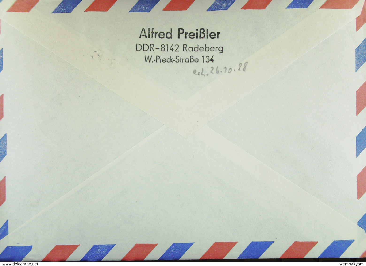 DDR: Luftpost Mit SoSt. "INTERFLUG Sonderflüge 1988 09.09.88" Von Berlin Zur Olympiade Nach Südkorea Mit Ank-Stpl. 17.9. - Airmail